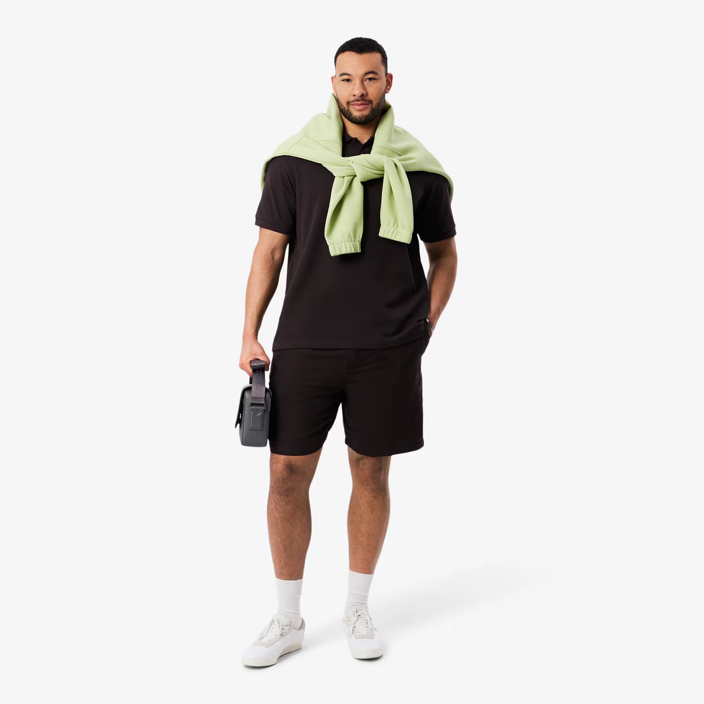 Classic Fit Badge Accent Pique Polo Shirt