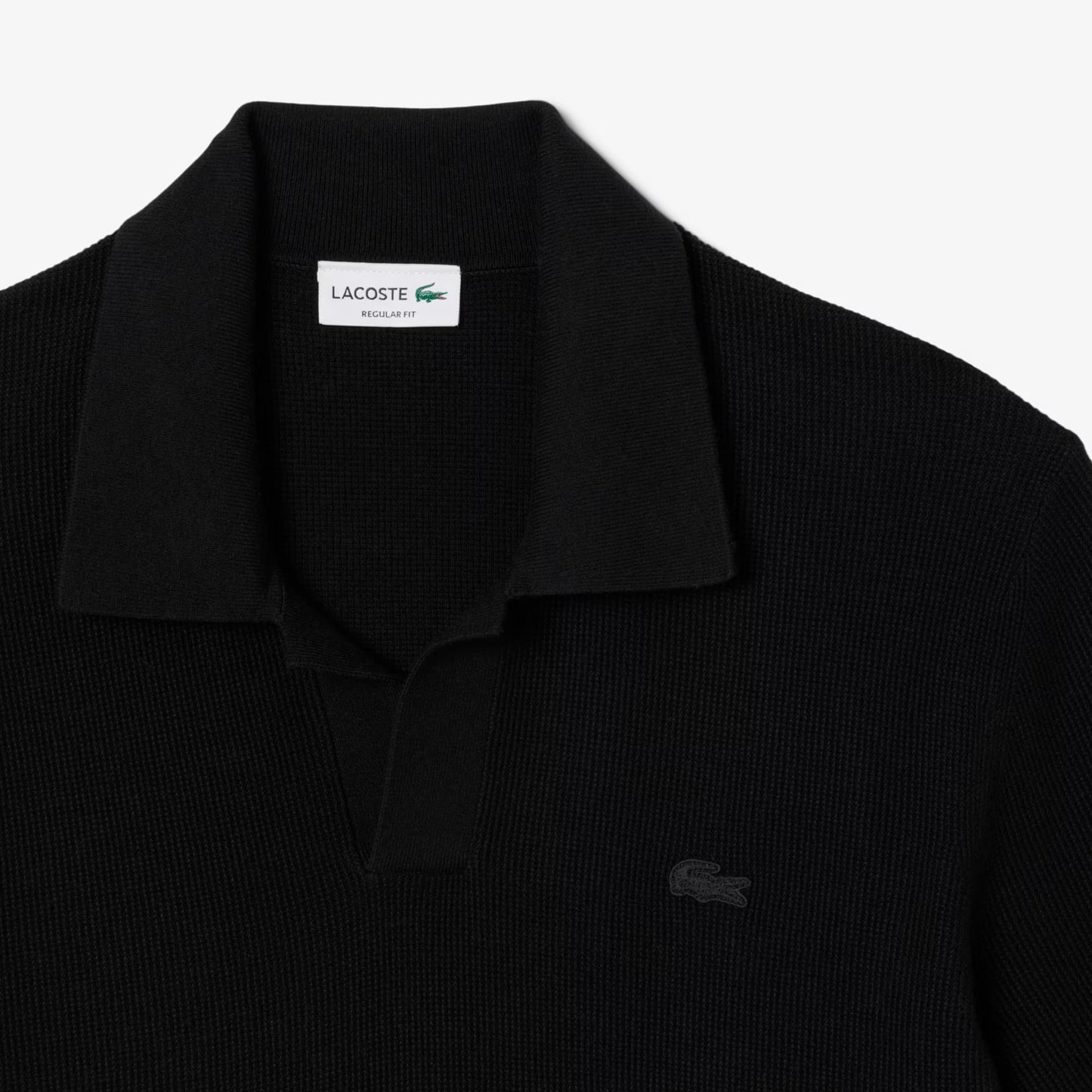 Baumwollmischung Pullover mit offenem Polokragen
