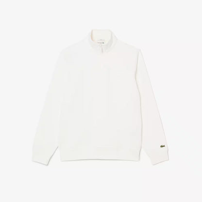 High Neck Embossed Zipped Sweatshirt