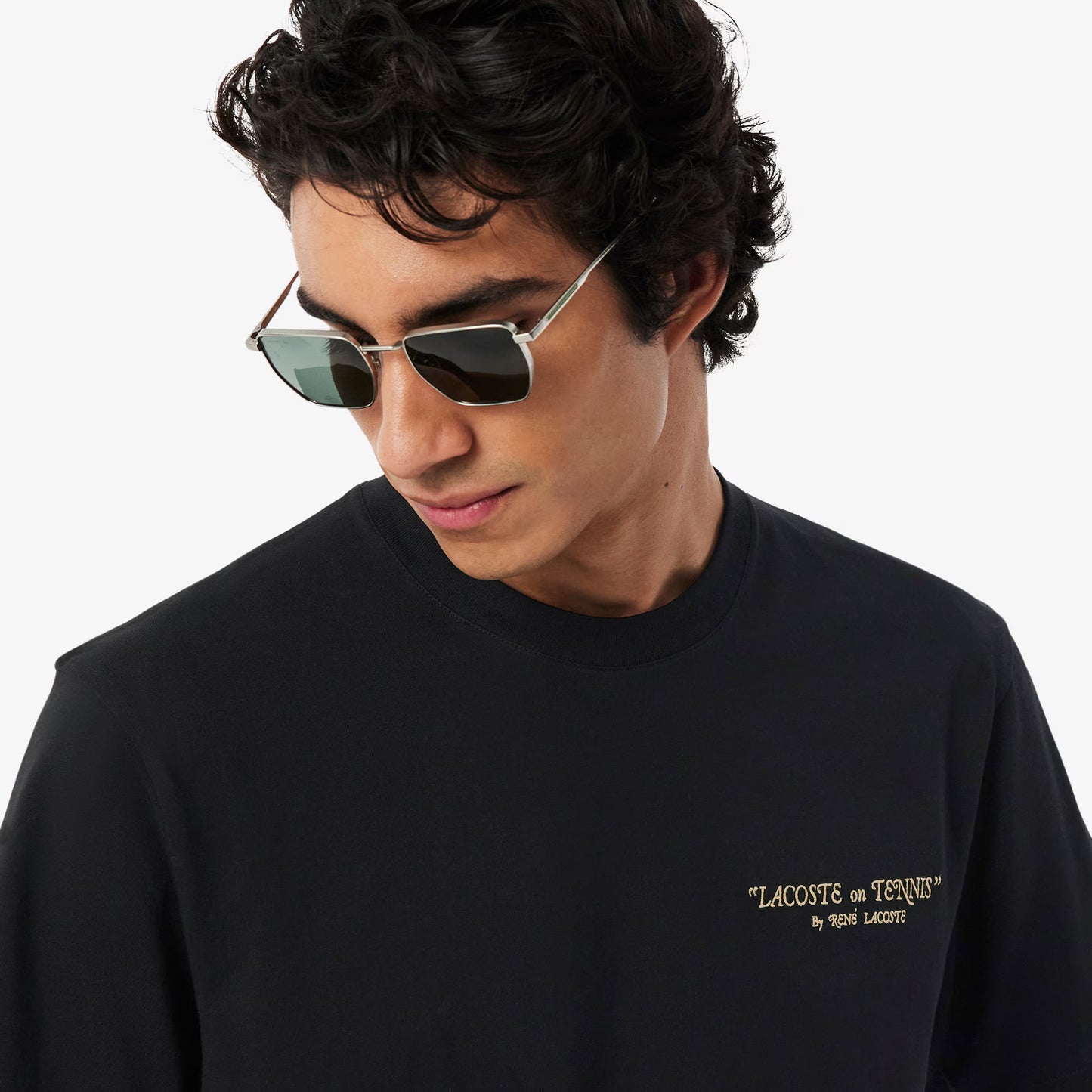 Besticktes Baumwoll-T-Shirt