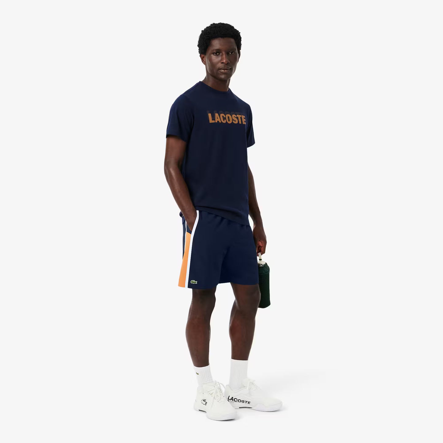 Lightweight Colour-Block Stripe Tennis Shorts