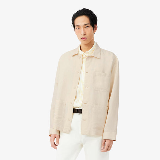 Leinenmischgewebe-Overshirt