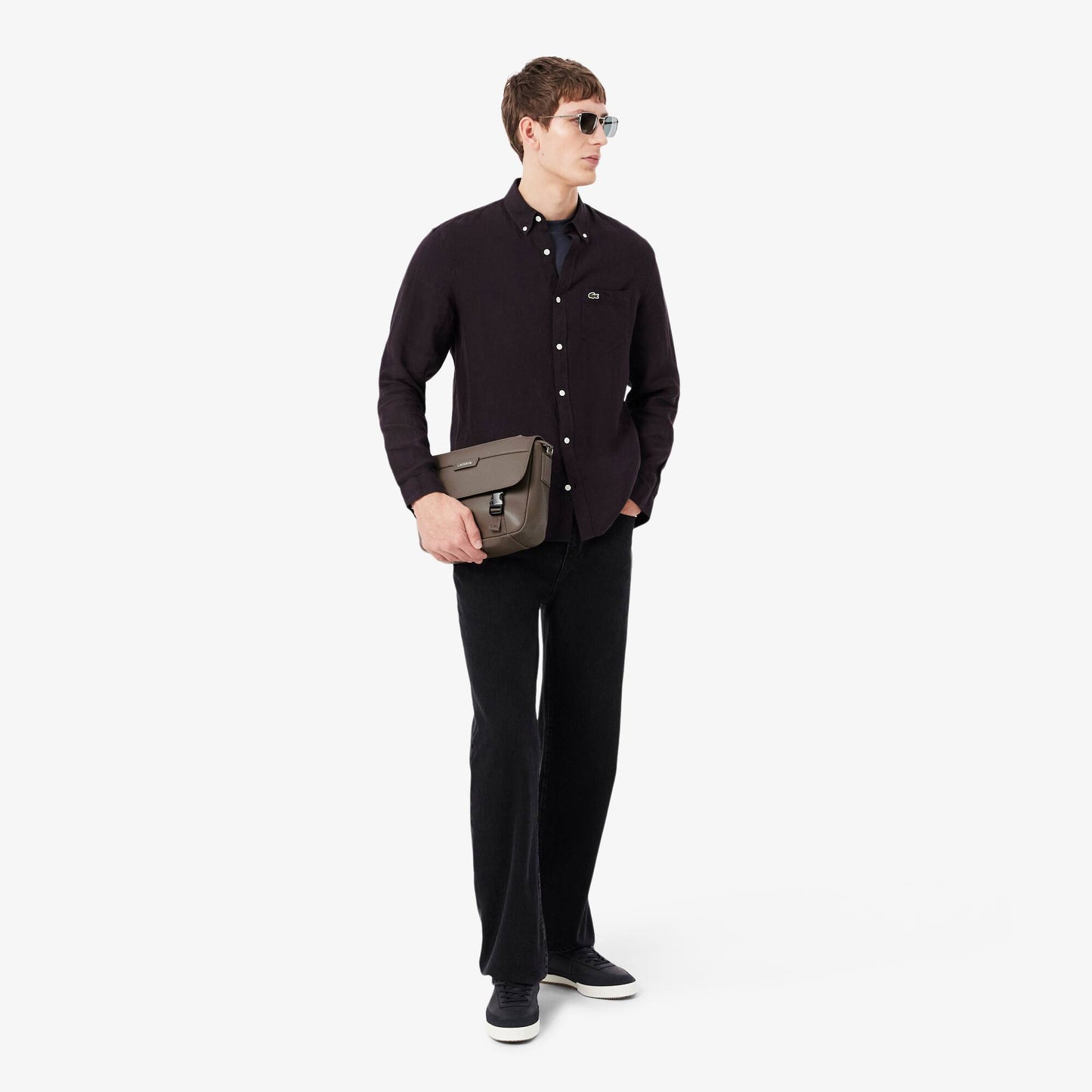 Ossian Flap Close Leather Satchel