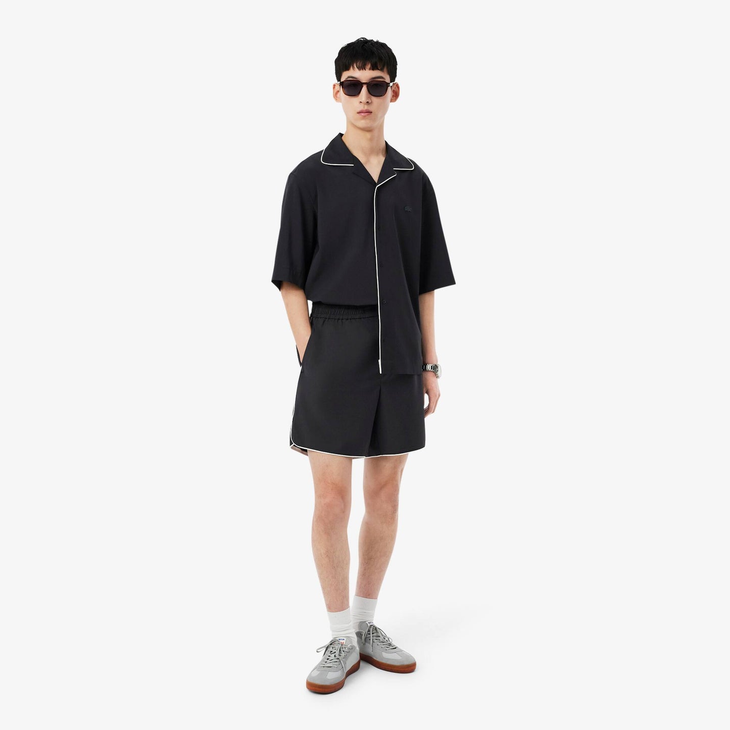 Relaxed Fit Wool Blend Shorts