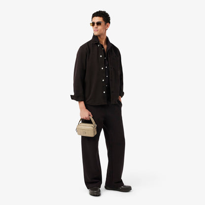 Leather Monogram Satchel