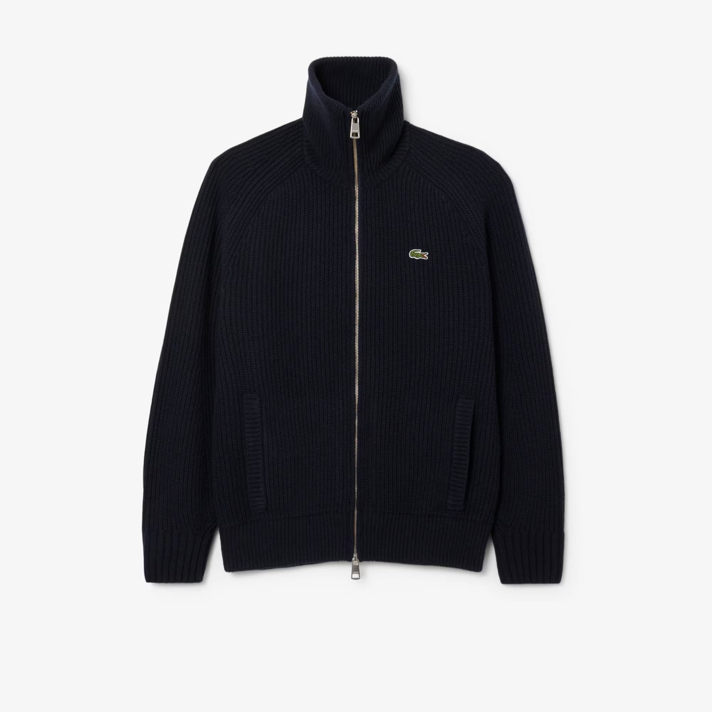 Wool High Neck Zipped Sweater