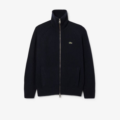 Wool High Neck Zipped Sweater