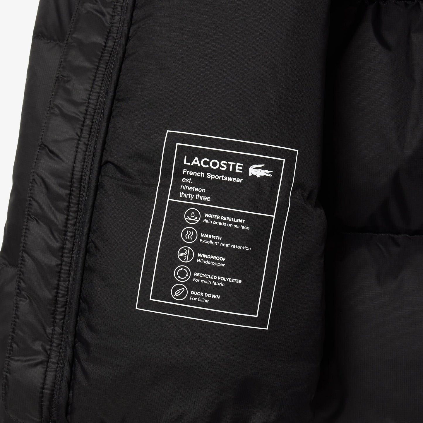 Short Water-Repellent Hooded Puffed Jacket