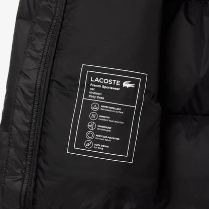 Short Water-Repellent Hooded Puffed Jacket