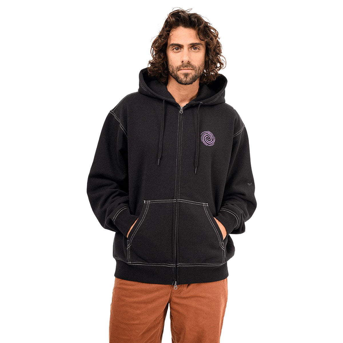 Skate Swirl Kapuzenpullover mit Reißverschluss