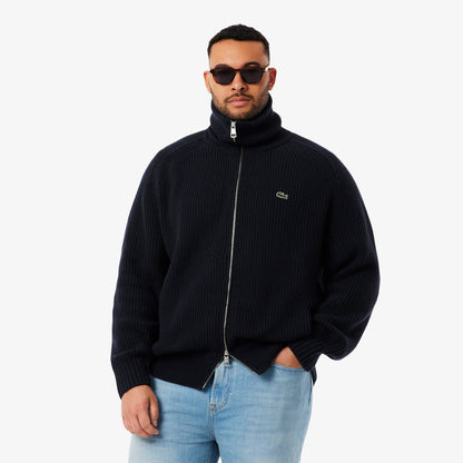 Wool High Neck Zipped Sweater