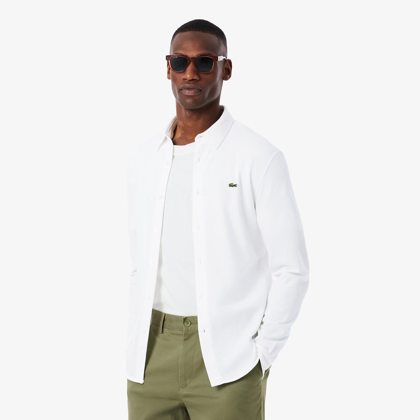 Slim Fit Cotton Pique Shirt