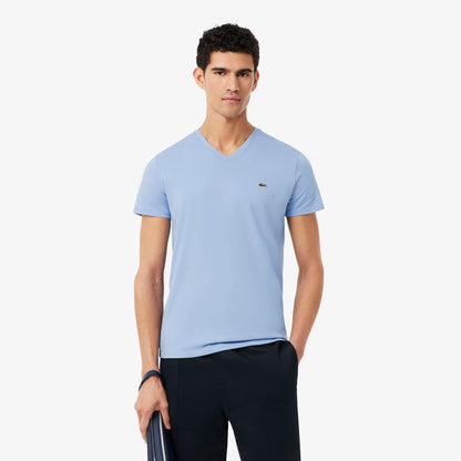 Leichtes Pima Baumwoll-V-Neck T-Shirt