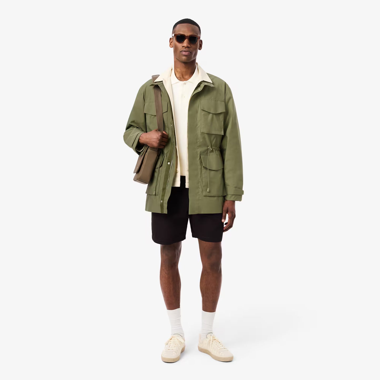 Mid-Length Water-Repellent Windbreaker Jacket