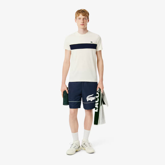 Printed Diamond Taffeta Tennis Shorts