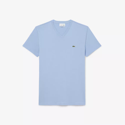 Leichtes Pima Baumwoll-V-Neck T-Shirt