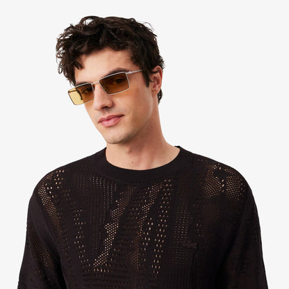 Relaxed Fit Short Sleeved Printed Sweater