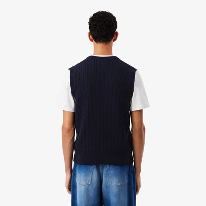 Cable Knit Cotton Sweater Vest