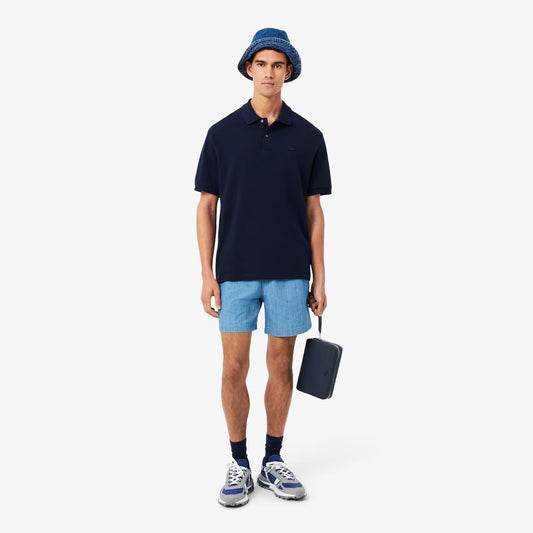 Loose Fit Polohemd aus schwerem Piqué