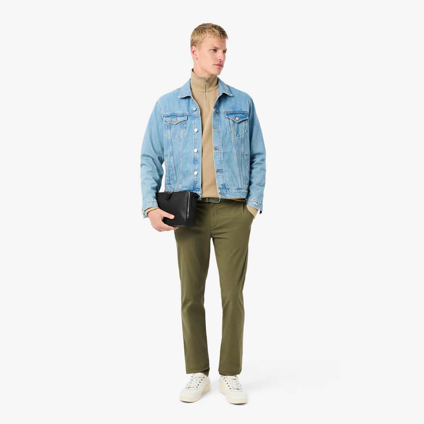 Sweatshirt mit Reißverschluss, Stehkragen und Interlock-Gewebe 2