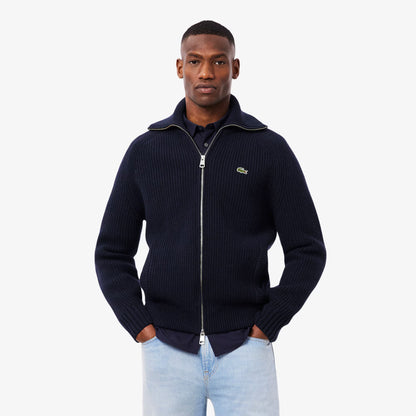 Wool High Neck Zipped Sweater