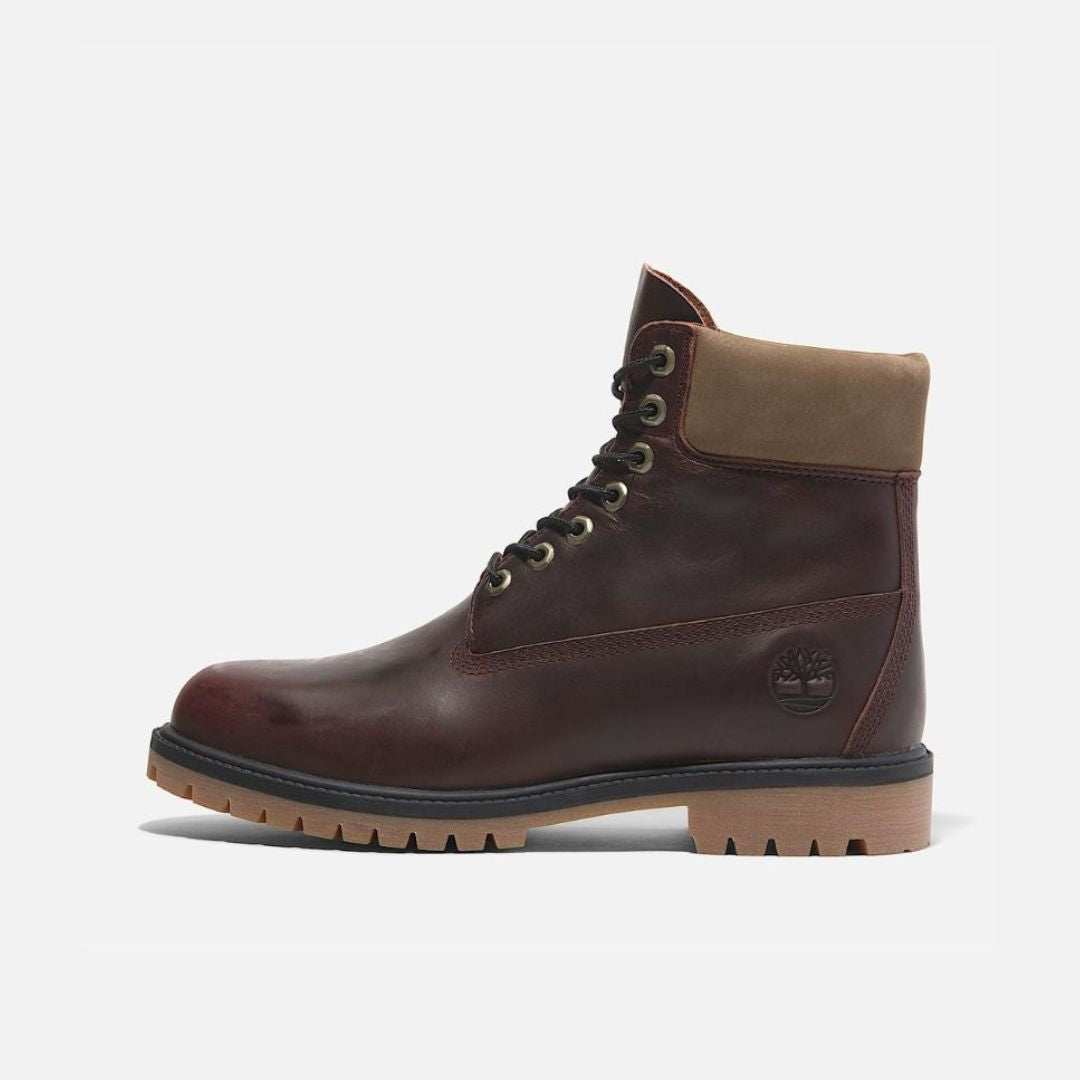 Premium 6-Inch Lace-Up Waterproof Boot Burgundy Full Grain