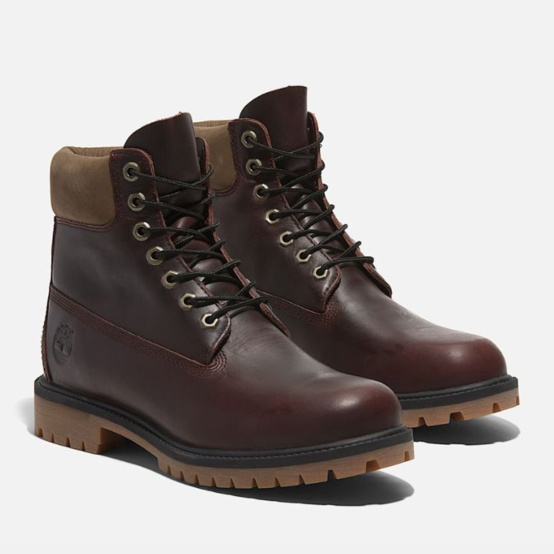 Premium 6-Inch Lace-Up Waterproof Boot Burgundy Full Grain