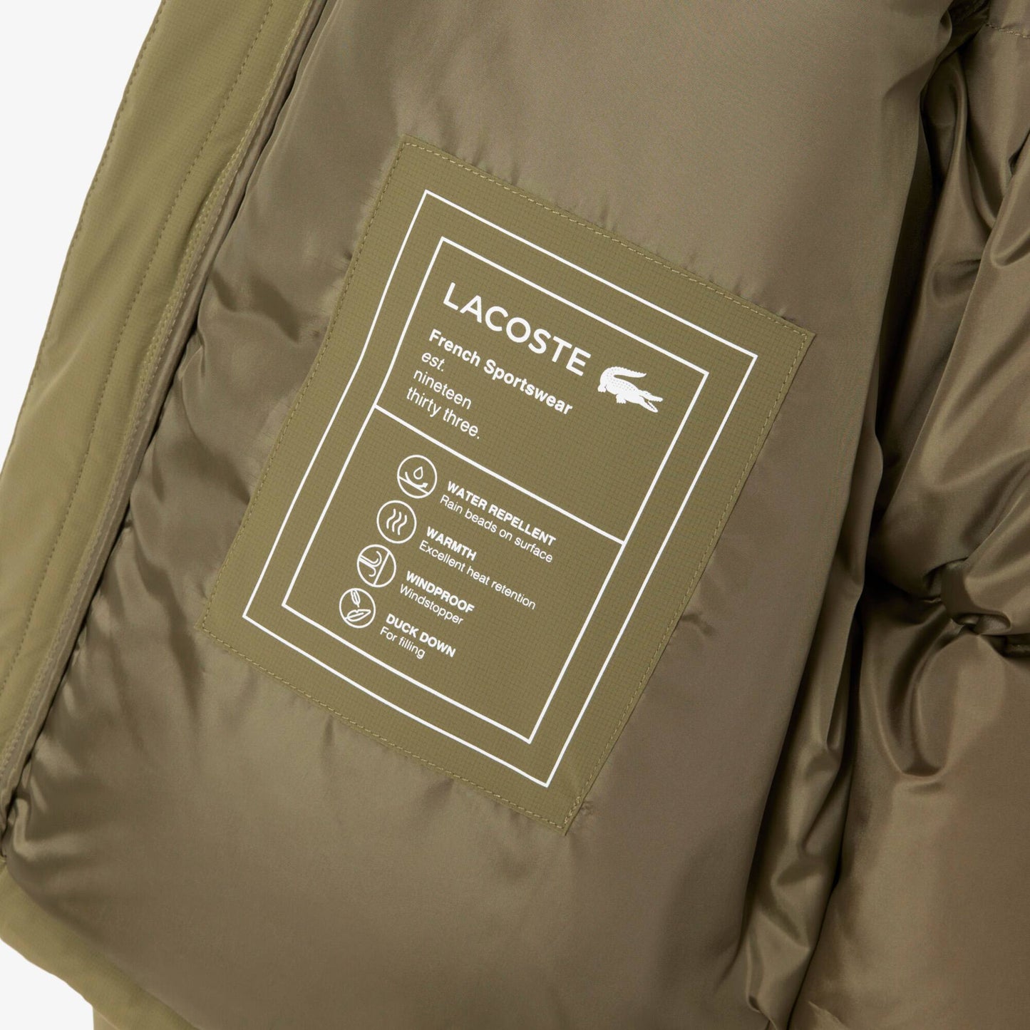 Water-Repellent Hooded Down Jacket