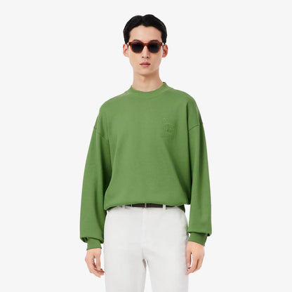 Besticktes Fleece-Sweatshirt