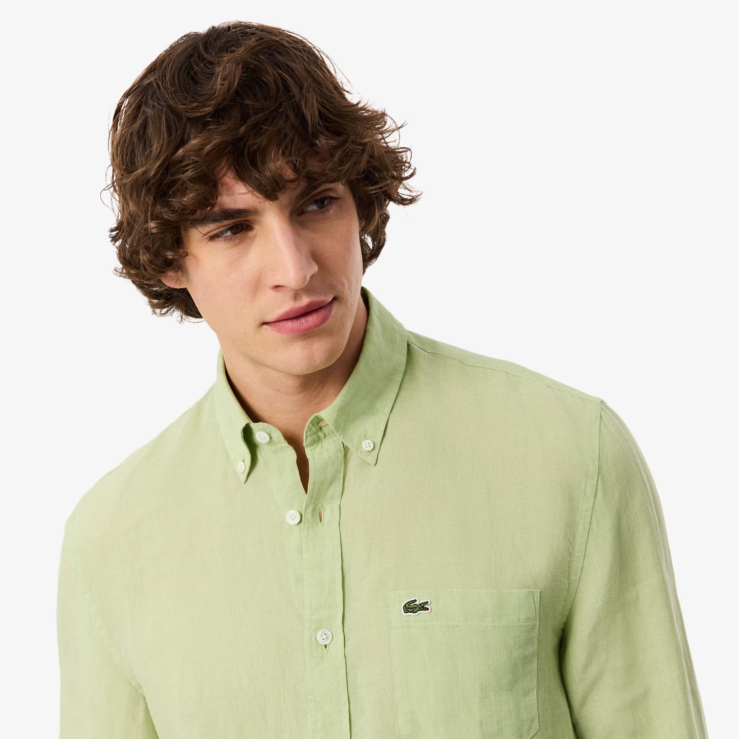 Chemise en lin coupe droite