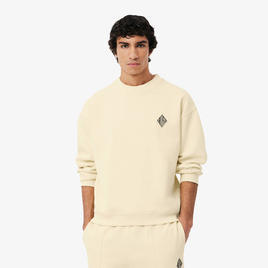 Sweatshirt mit Piqué-Abzeichen und doppelseitigem Design