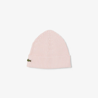 Rib Knit Brushed Wool Beanie