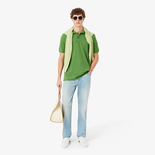 Classic Fit Embroidery Detail Petit Pique Polo Shirt
