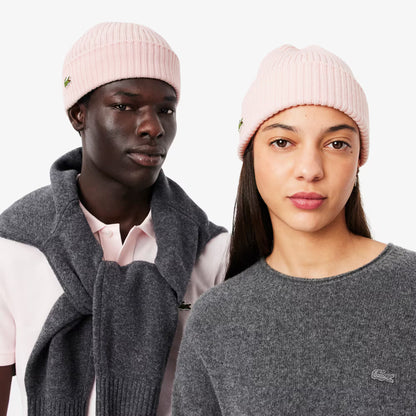 Rib Knit Brushed Wool Beanie