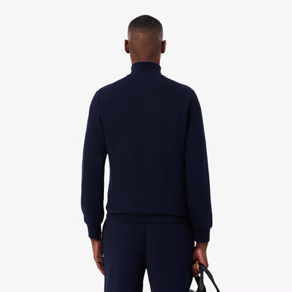 Zip-Up High Neck Fleece Sweatshirt