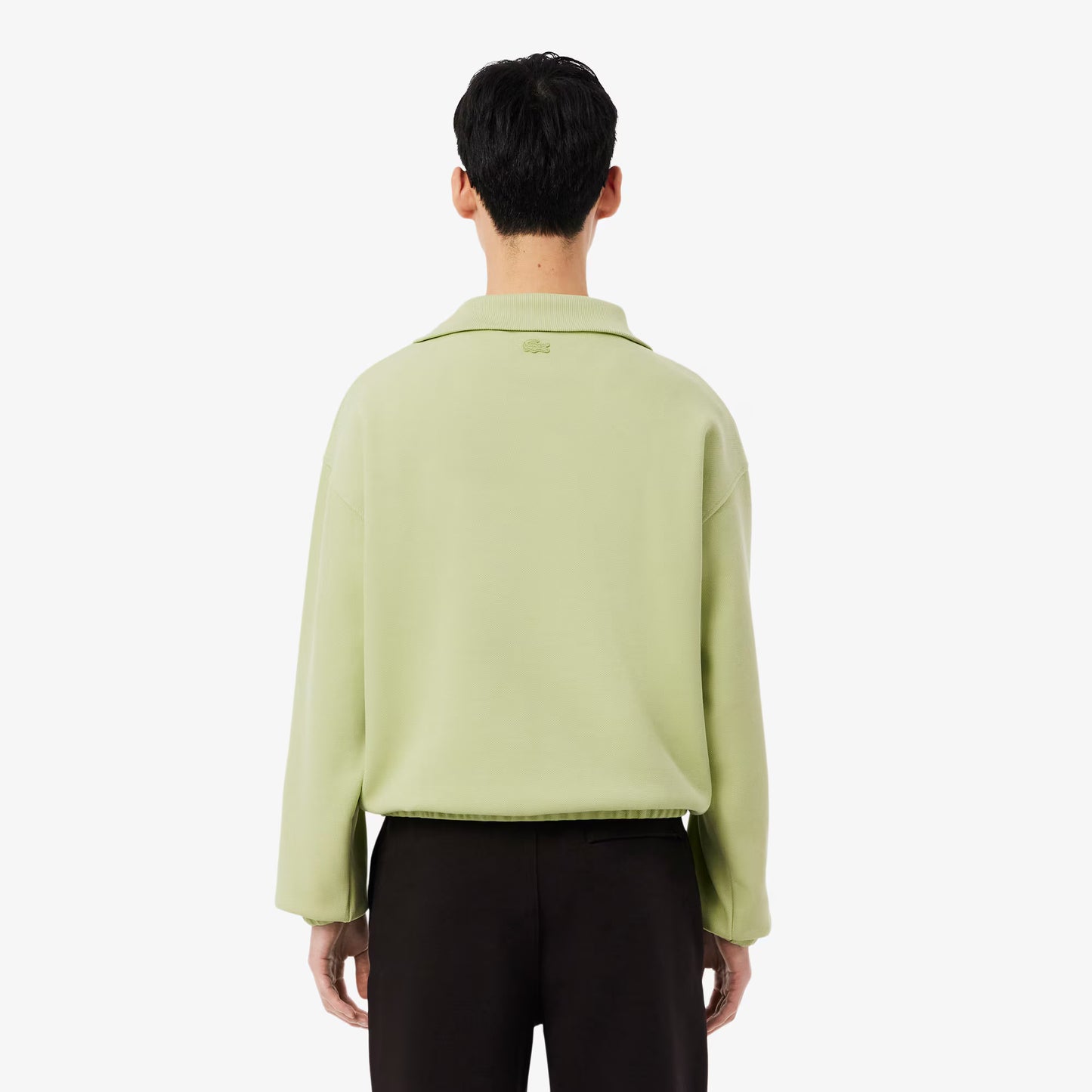 Loose Fit Zipped Neck Pique Sweatshirt