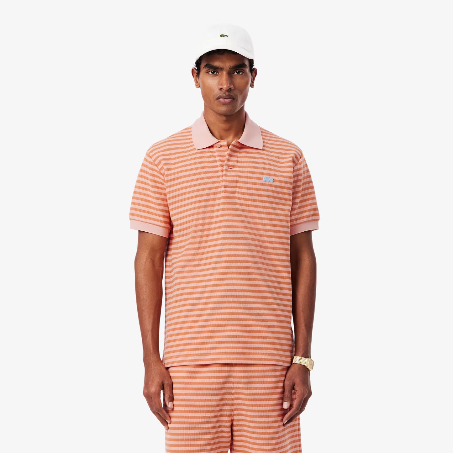 Klassisches Poloshirt mit Strukturstreifen