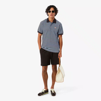 Klassisches Poloshirt mit Strukturstreifen