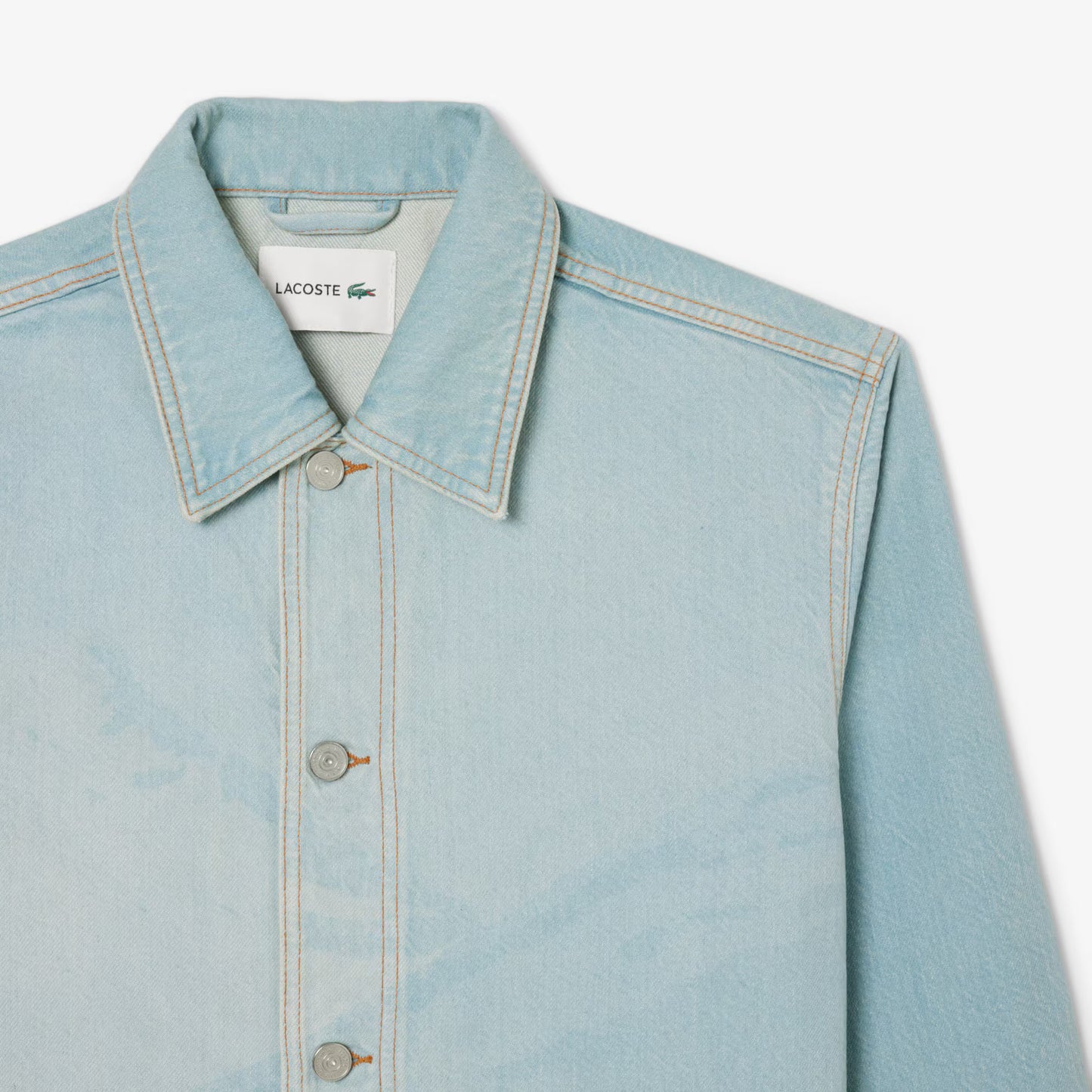 Landscape Motif Denim Overshirt