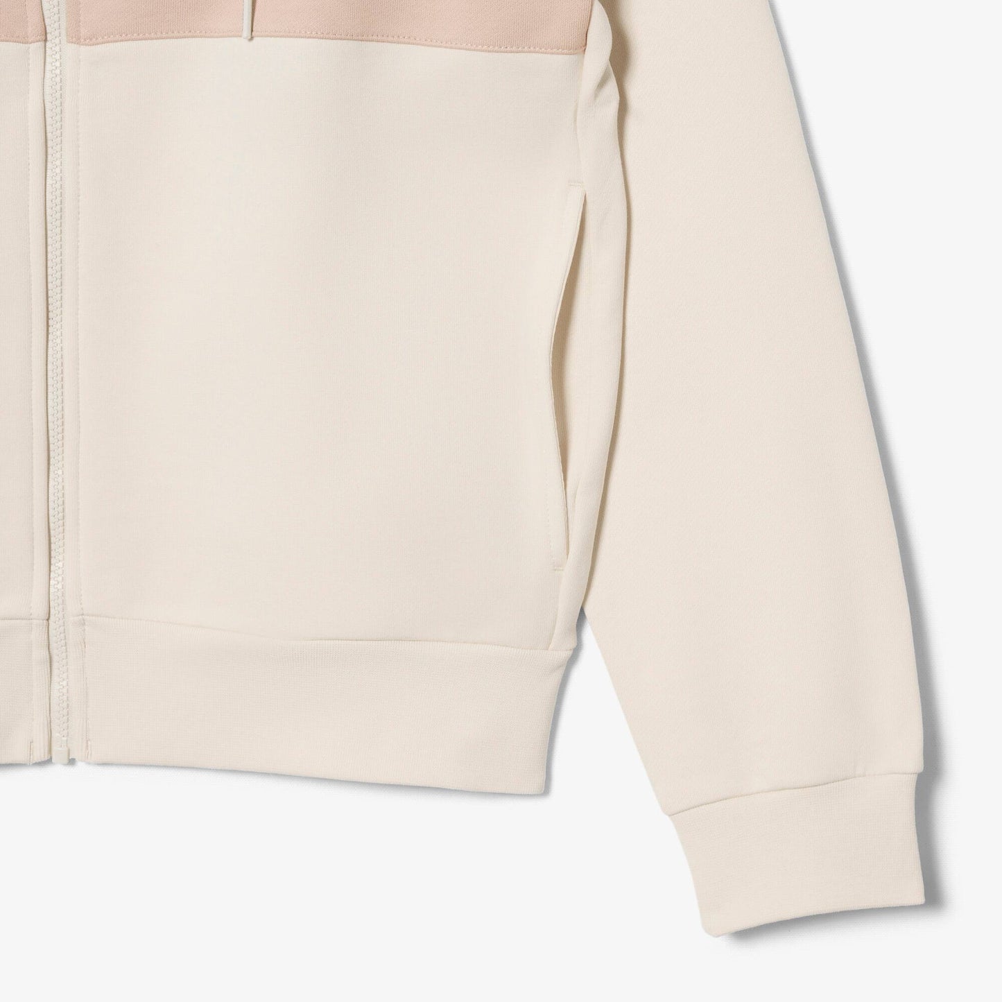 Colour-Block Zipped Hoodie