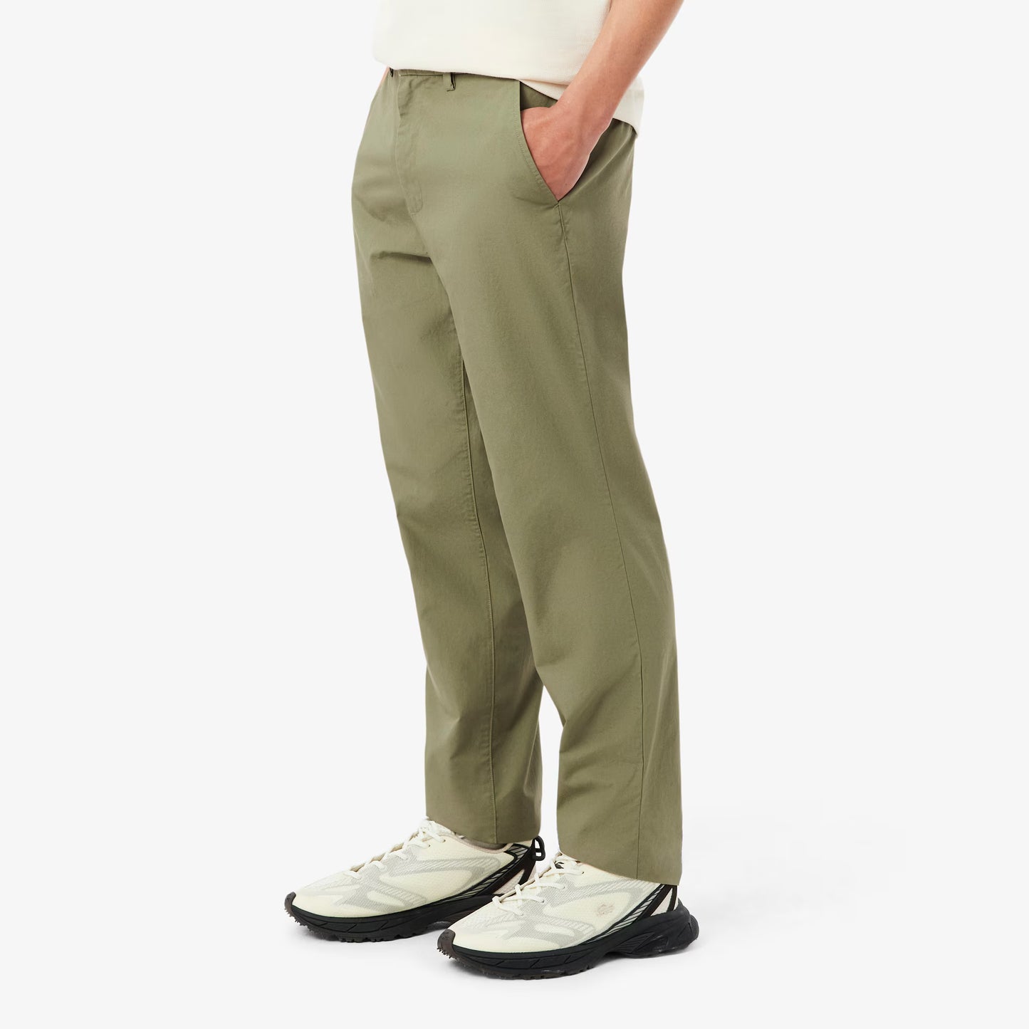 Pantalon chino en twill de coton à coupe droite