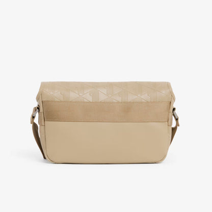 Small Monogram Leather Flap Satchel