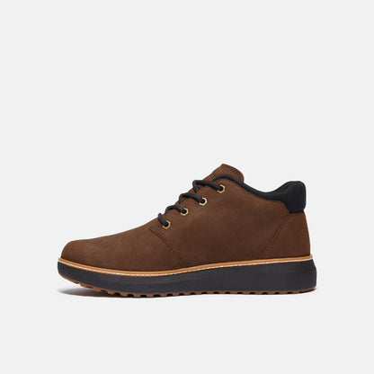 Hudson Road Mid Lace Waterproof Ankle Boots Dark Brown Nubuck