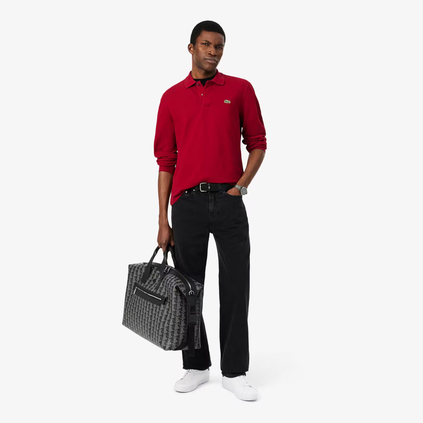 Classic Fit Long Sleeved L.12.12 Polo Shirt