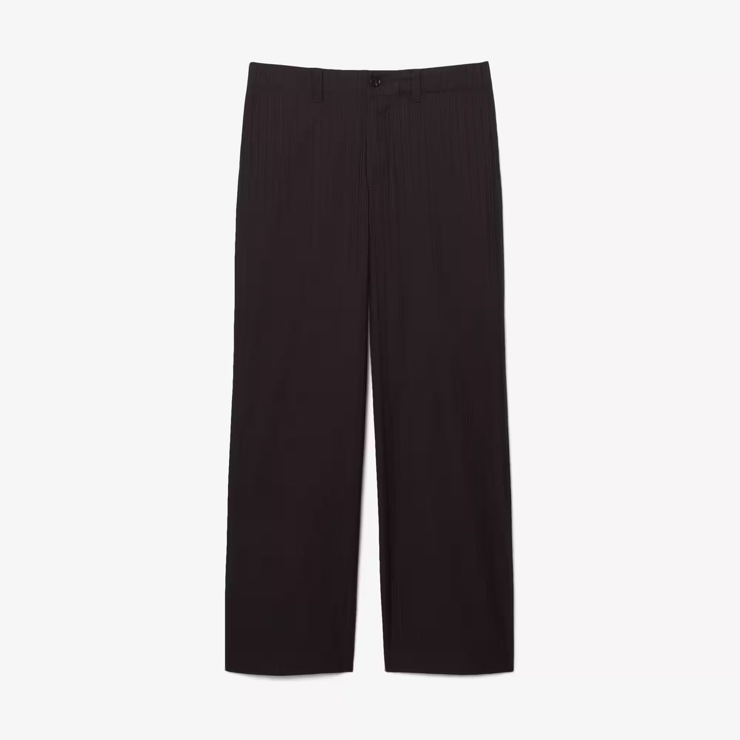 Straight Fit Striped Cotton Suit Pants