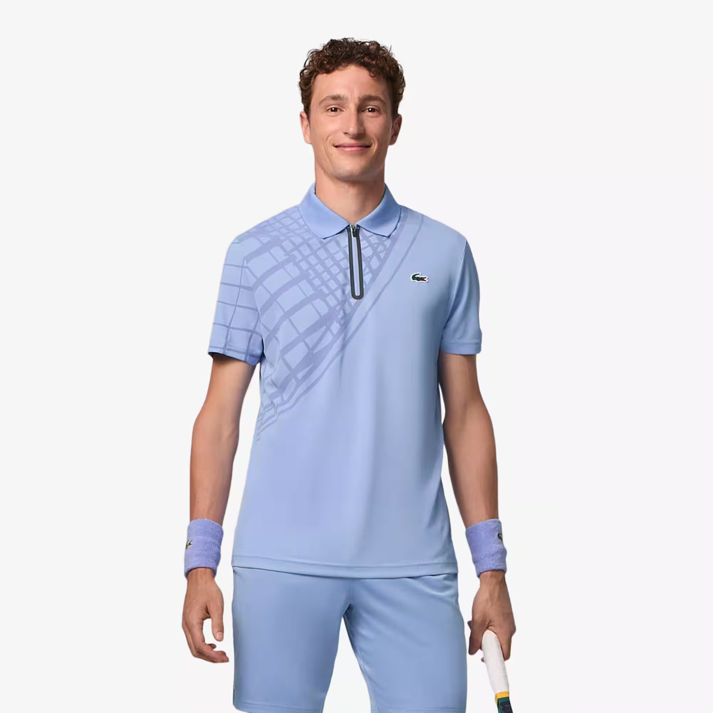 Ultra Dry Slim-Fit-Tennnis-Polo-Shirt mit Print