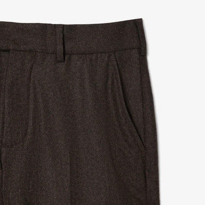 Straight Fit Chevron Wool Pants