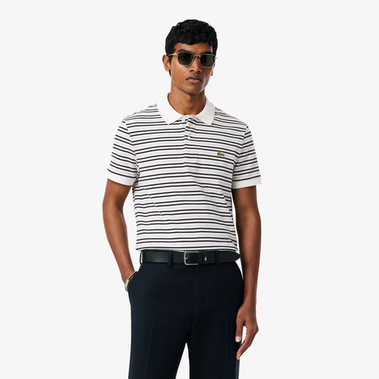 Klassisches gestreiftes Petit Piqué Poloshirt