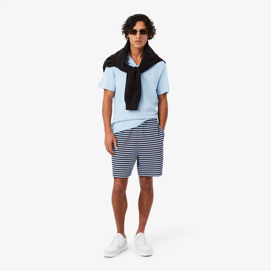 Regular Fit Gestreifte Baumwollshorts