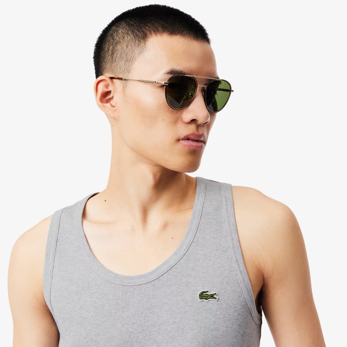 Schmal geschnittenes Ripp-Tanktop aus Baumwolle